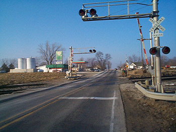Traffic Control at highway railroad crossing