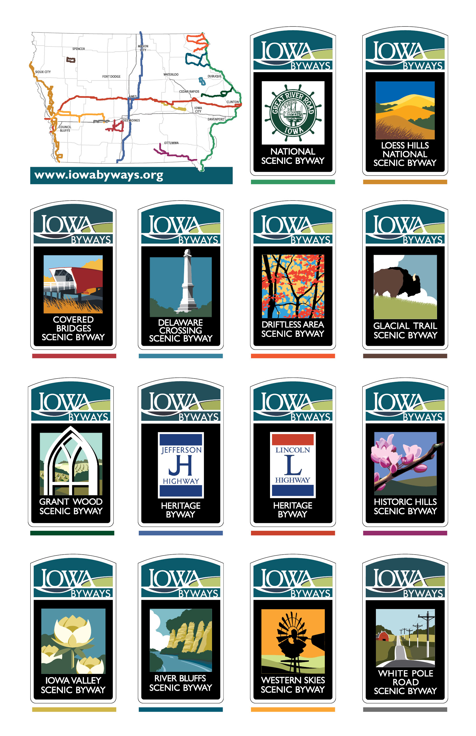 Iowa Byways posters