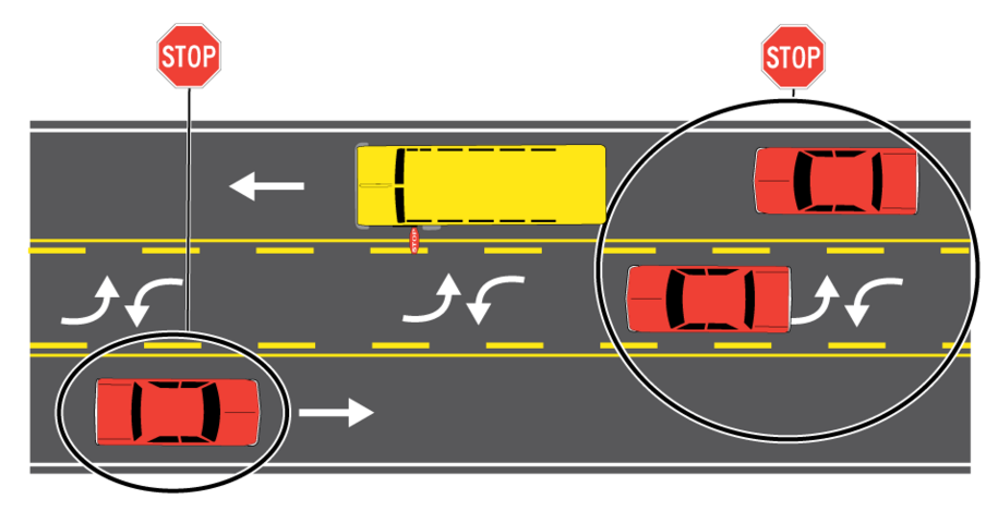 2 lane with center turn lane scenario