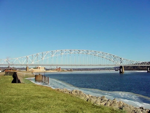 The Julien Dubuque Bridge of the Mississippi River in Dubuque County