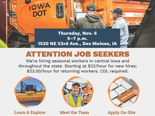 Snowplow drivers and hiring event details