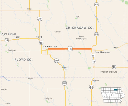 map of area in the study